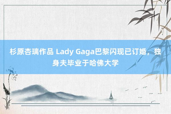 杉原杏璃作品 Lady Gaga巴黎闪现已订婚，独身夫毕业于哈佛大学