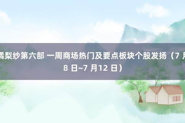 橘梨纱第六部 一周商场热门及要点板块个股发扬（7 月8 日~7 月12 日）