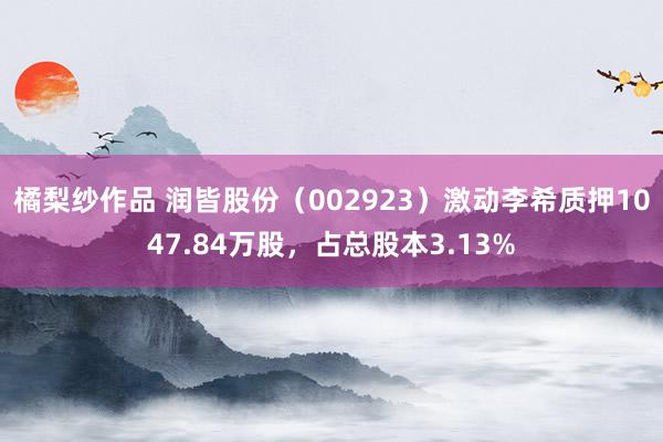 橘梨纱作品 润皆股份（002923）激动李希质押1047.84万股，占总股本3.13%