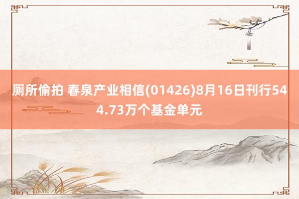 厕所偷拍 春泉产业相信(01426)8月16日刊行544.73万个基金单元