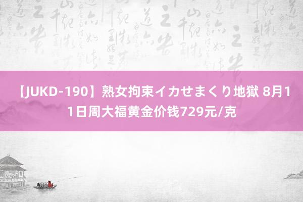 【JUKD-190】熟女拘束イカせまくり地獄 8月11日周大福黄金价钱729元/克