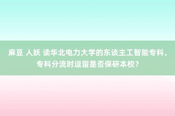 麻豆 人妖 读华北电力大学的东谈主工智能专科，专科分流时逗留是否保研本校？