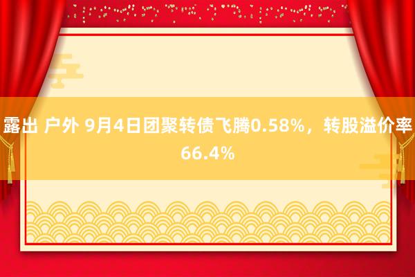 露出 户外 9月4日团聚转债飞腾0.58%，转股溢价率66.4%